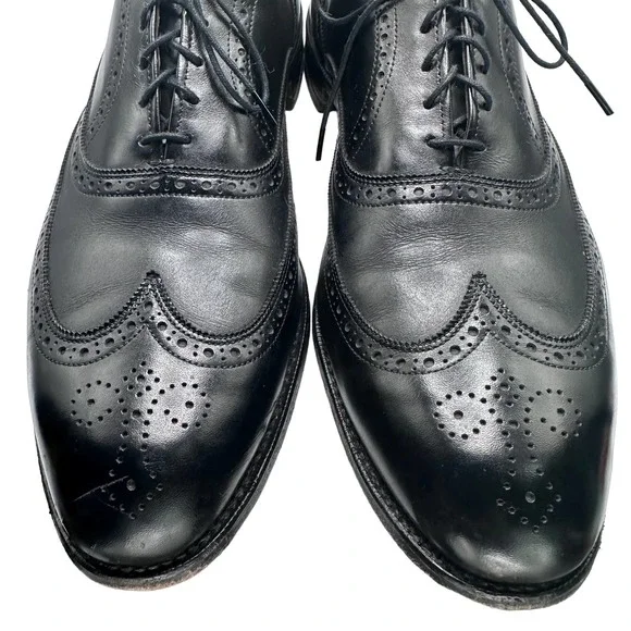 Allen Edmonds | Chester Black Leather Wingtip Oxford Dress Shoes | Size 14 AA - Picture 7 of 12